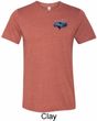 Mens Ford American Muscle 1967 Mustang Pocket Print Tri Blend Crewneck