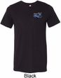Mens Ford American Muscle 1967 Mustang Pocket Print Tri Blend Crewneck