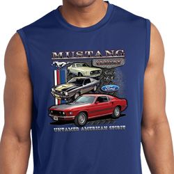 Mens Ford Classic Mustangs Untamed Dry Wicking Sleeveless Shirt Mens Ford Classic Mustangs Untamed Dry Wicking Sleeveless Shirt