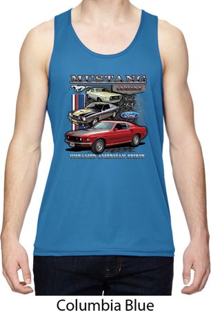 Mens Ford Classic Mustangs Untamed Dry Wicking Tank Top