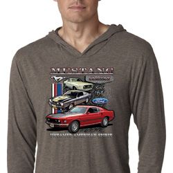 Mens Ford Classic Mustangs Untamed Lightweight Hoodie Tee Mens Ford Classic Mustangs Untamed Lightweight Hoodie Tee