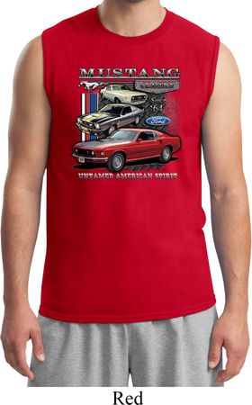 Mens Ford Classic Mustangs Untamed Muscle Shirt