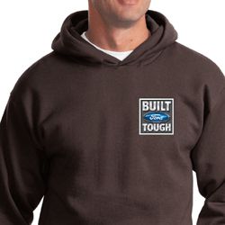 Mens Ford Hoodie Built Ford Tough Pocket Print Hoody