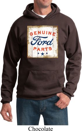 Mens Ford Hoodie Distressed Genuine Ford Parts Hoody