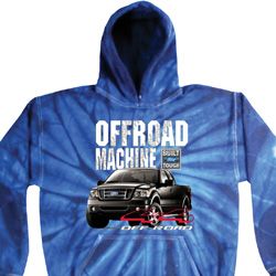 Mens Ford Hoodie F-150 4X4 Off Road Machine Tie Dye Hoody