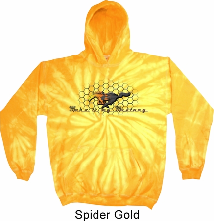 Mens Ford Hoodie Make It My Mustang Tie Dye Hoody