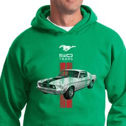 Mens Ford Hoodie Red Stripe Mustang 50 Years Hoody Mens Ford Hoodie Red Stripe Mustang 50 Years Hoody