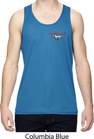 Mens Ford Mustang Pocket Print Dry Wicking Tank Top