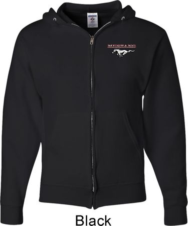 Mens Ford Mustang Pocket Print Full Zip Hoodie