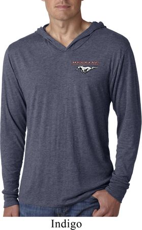 Mens Ford Mustang Pocket Print Lightweight Hoodie Tee