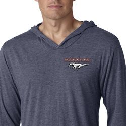 Mens Ford Mustang Pocket Print Lightweight Hoodie Tee Mens Ford Mustang Pocket Print Lightweight Hoodie Tee