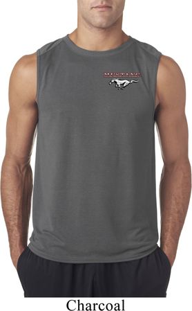 Mens Ford Mustang Pocket Print Sleeveless Shirt
