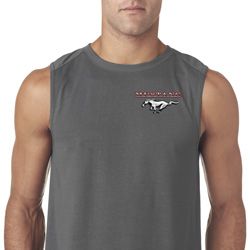 Mens Ford Mustang Pocket Print Sleeveless Shirt Mens Ford Mustang Pocket Print Sleeveless Shirt