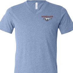 Mens Ford Mustang Pocket Print Tri Blend V-neck Mens Ford Mustang Pocket Print Tri Blend V-neck