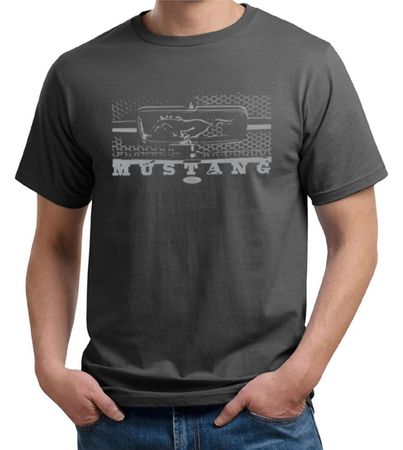 Mens Ford Mustang Shirt Honeycomb Grille Organic Tee T-Shirt