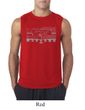 Mens Ford Mustang Shirt Honeycomb Grille Sleeveless Tee T-Shirt