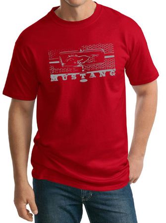 Mens Ford Mustang Shirt Honeycomb Grille Tall Tee T-Shirt