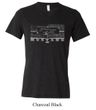 Mens Ford Mustang Shirt Honeycomb Grille Tri Blend V-neck Tee T-Shirt