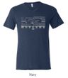 Mens Ford Mustang Shirt Honeycomb Grille Tri Blend V-neck Tee T-Shirt