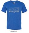 Mens Ford Mustang Shirt Honeycomb Grille Tri Blend V-neck Tee T-Shirt