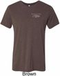 Mens Ford Mustang with Grill Pocket Print Tri Blend Crewneck Shirt