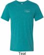 Mens Ford Mustang with Grill Pocket Print Tri Blend Crewneck Shirt