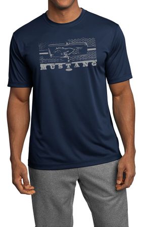 Mens Ford Mustang Shirt Honeycomb Grille Moisture Wicking Tee T-Shirt