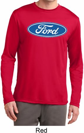 Mens Ford Oval Dry Wicking Long Sleeve Shirt