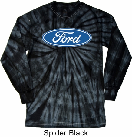 Mens Ford Oval Long Sleeve Tie Dye Shirt