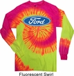 Mens Ford Oval Long Sleeve Tie Dye Shirt