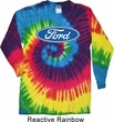 Mens Ford Oval Long Sleeve Tie Dye Shirt