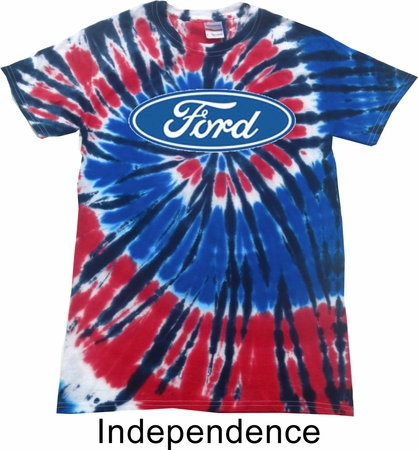 Mens Ford Oval Patriotic Tie Dye Shirt