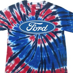 Mens Ford Oval Patriotic Tie Dye Shirt