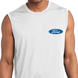 Mens Ford Oval Pocket Print Sleeveless Moisture Wicking Tee T-Shirt Mens Ford Oval Pocket Print Sleeveless Moisture Wicking Tee T-Shirt