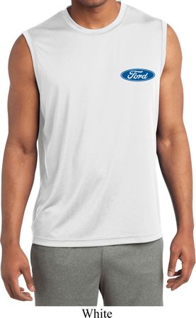Mens Ford Oval Pocket Print Sleeveless Moisture Wicking Tee T-Shirt