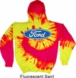 Mens Ford Oval Tie Dye Hoody
