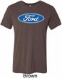 Mens Ford Oval Tri Blend Crewneck Shirt