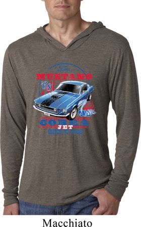 Mens Ford Shirt 1968 Cobra Jet Lightweight Hoodie Shirt
