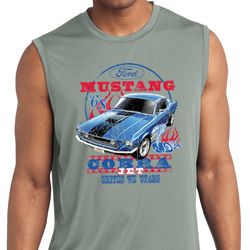 Mens Ford Shirt 1968 Cobra Jet Sleeveless Moisture Wicking Shirt Mens Ford Shirt 1968 Cobra Jet Sleeveless Moisture Wicking Shirt