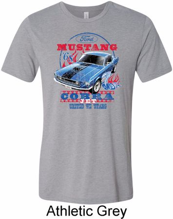 Mens Ford Shirt 1968 Cobra Jet Tri Blend Crewneck Shirt