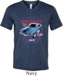 Mens Ford Shirt 1968 Cobra Jet Tri Blend V-neck Shirt