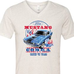 Mens Ford Shirt 1968 Cobra Jet Tri Blend V-neck Shirt Mens Ford Shirt 1968 Cobra Jet Tri Blend V-neck Shirt