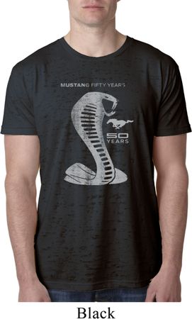 Mens Ford Shirt 50 Years Cobra Burnout Tee T-Shirt