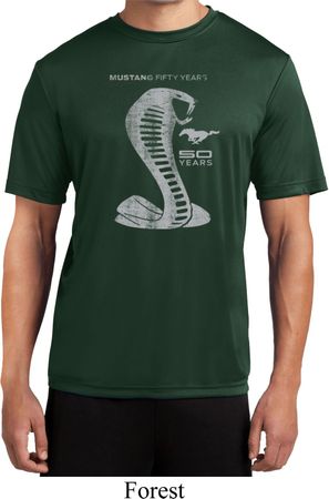 Mens Ford Shirt 50 Years Cobra Moisture Wicking Tee T-Shirt