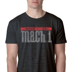 Mens Ford Shirt 50 Years Mach 1 Burnout Tee T-Shirt