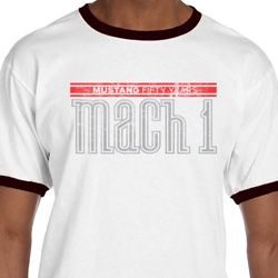 Mens Ford Shirt 50 Years Mach 1 Ringer Tee T-Shirt