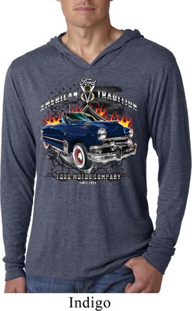 Mens Ford Shirt American Tradition Lightweight Hoodie Shirt