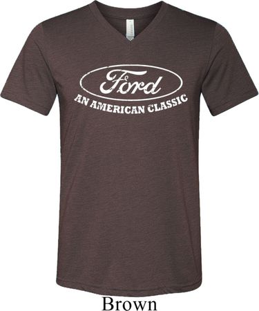 Mens Ford Shirt An American Classic Tri Blend V-neck Shirt
