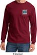Mens Ford Shirt Built Ford Tough Pocket Print Long Sleeve Tee T-Shirt