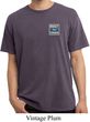 Mens Ford Shirt Built Ford Tough Pocket Print Pigment Dyed Tee T-Shirt